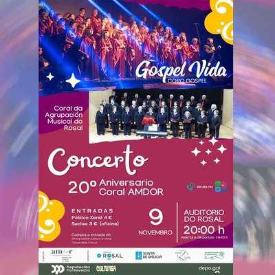 La Coral de la Agrupacin Musical del Rosal celebra su 20 aniversario con un gran concierto