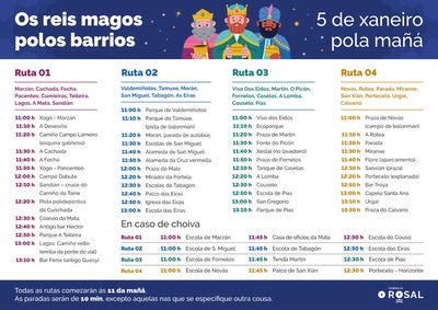 Los Reyes Magos recorren los barrios del Rosal con una gran fiesta en la Plaza del Calvario