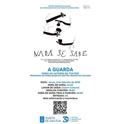 A Guarda organiza un viaje al teatro en Santiago: descubre -Nada se sabe-