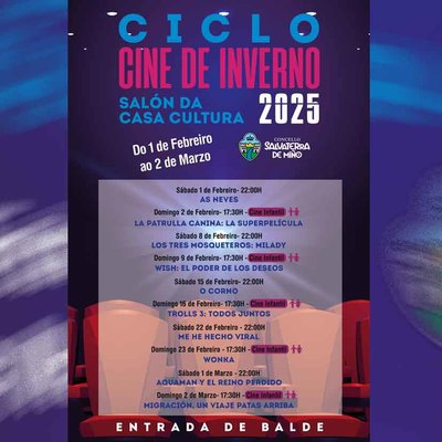 Salvaterra de Mio se sumerge en el cine con su 5 Ciclo de Invierno