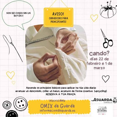 Aprende a coser desde cero: Taller gratuito para principiantes en A Guarda