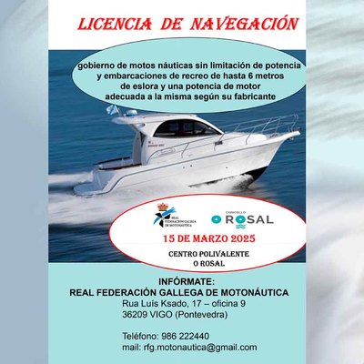 La Federacin Gallega de Motonutica imparte un nuevo curso de navegacin en O Rosal