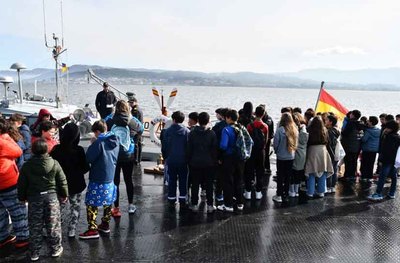 El patrullero Cabo Fradera de la Armada Espaola hace escala en A Guarda, con visitas guiadas para el pblico