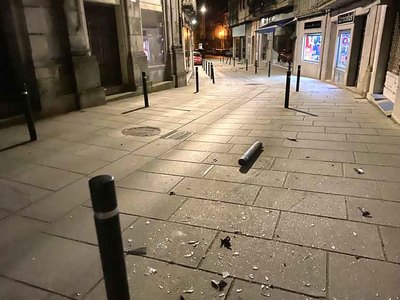 Guardia Civil busca al conductor fugado tras causar destrozos en A Guarda