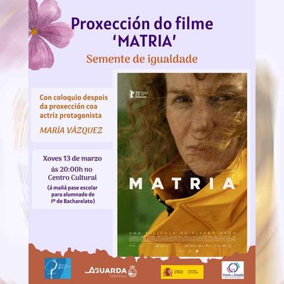 El cine con mirada feminista llega a A Guarda con la pelcula -Matria-