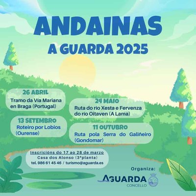 Deporte y naturaleza: cuatro andainas programadas en A Guarda para primavera y otoo