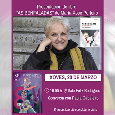 Tui acoge la presentacin de As Benfaladas, el nuevo libro de Mara Xos Porteiro