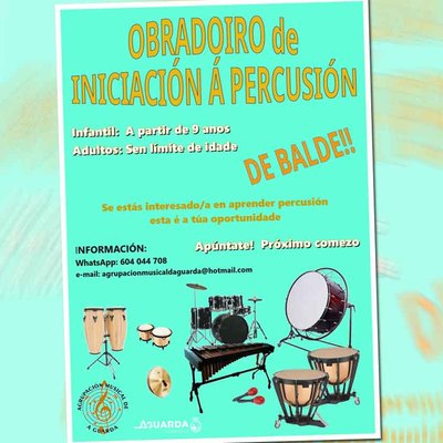 La Agrupacin Musical de A Guarda lanza un taller gratuito de percusin para todas las edades