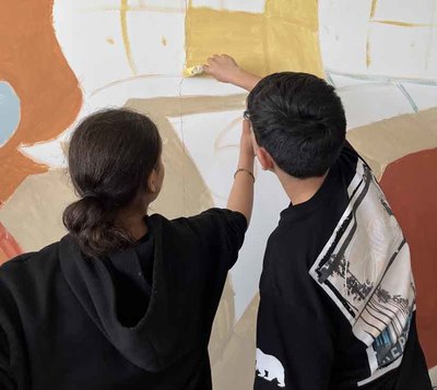 Escolares de A Guarda crean un mural ecolgico en el proyecto educativo de Afundacin