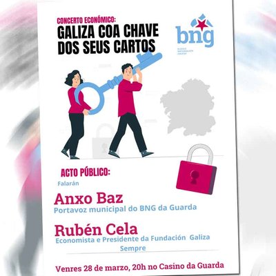 El BNG presenta en A Guarda su propuesta de financiacin para Galicia con Rubn Cela