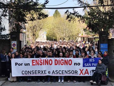 El IES San Paio pide un ascensor nuevo cuando est a punto de cumplir sus 75 aos