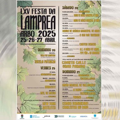 Satlites, Cuarta Calle y El Combo Dominicano encabezan el cartel musical de la LXV Festa da Lamprea en Arbo