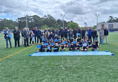El RC Celta entrena a jvenes promesas del ftbol en A Guarda en su tercer clnic en A Sangria