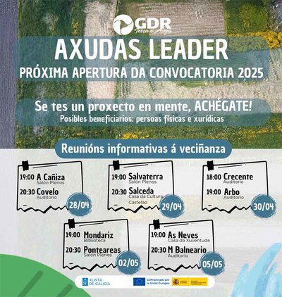 Abierta la convocatoria Leader 2025: ayudas para proyectos en municipios rurales del GDR Terra e Auga