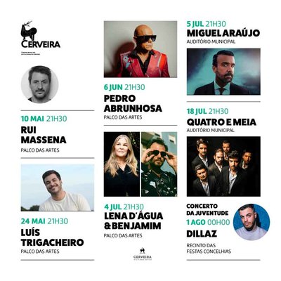 Pedro Abrunhosa, Miguel Arajo y Dillaz encabezan la programacin musical de Cerveira hasta agosto