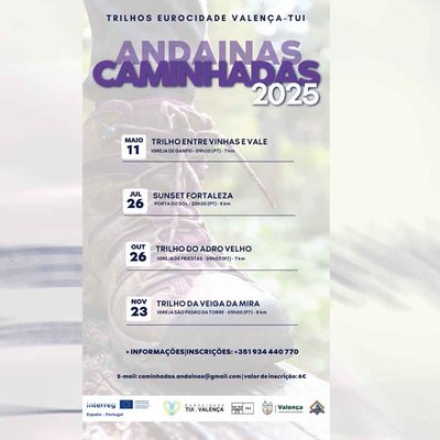 La Eurocidade Tui-Valena inicia su programa de andainas 2025 entre vias y valles