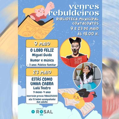 Nuevo cuentacuentos con msica y humor este viernes en O Rosal: O lobo feliz