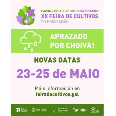 Tomio traslada la Feria de Cultivos del Baixo Mio al 23 de mayo por causas meteorolgicas