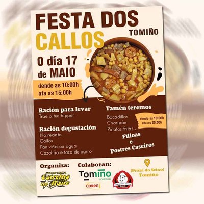 Festa dos Callos en Tomio: sabor, msica y ambiente el 17 de mayo en la Praza do Seixo