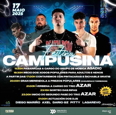 La Festia Campusina 2025 llenar el Terreiro de Camposancos de msica, juegos y sabor popular