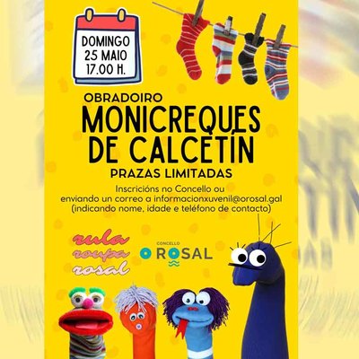O Rosal promueve el consumo responsable con un taller de monicreques para nios y nias