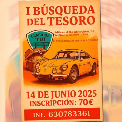 Los amantes de los coches clsicos tienen una cita en Tui: vuelve la Bsqueda del Tesoro