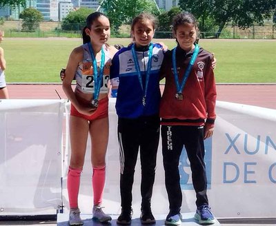 Cinco medallas para la Sociedade Atltica do Trega en el Campeonato Gallego Sub10 y Sub12 en A Corua