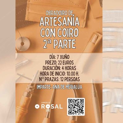 O Rosal impulsa la creatividad juvenil con un nuevo taller de cuero el 7 de junio