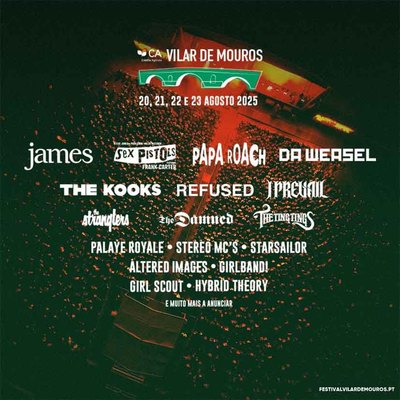 Vilar de Mouros 2025 anuncia sus primeras bandas: Sex Pistols, Papa Roach, The Kooks y ms