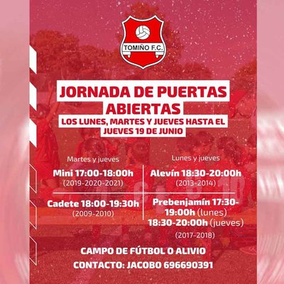 Ftbol para todos en Tomio: puertas abiertas y campus de verano para jvenes entre 2009 y 2020