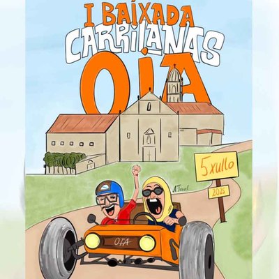 Oia celebra su I Descenso de Carrilanas el 5 de julio: velocidad, diversin y originalidad