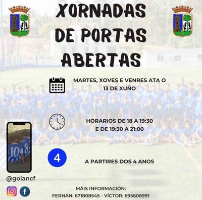 Quieres formar parte del Goin FC? Jornadas abiertas para nios y nias a partir de 4 aos