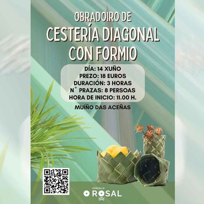 Tradicin y creatividad: O Rosal organiza un taller de cestera con la ganadora del Premio Artesana de Galicia 2024