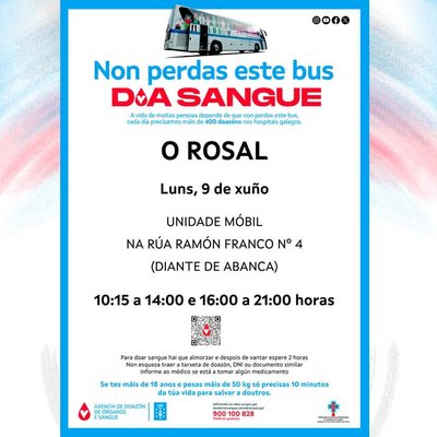 O Rosal acoge una nueva jornada de donacin de sangre con unidad mvil de ADOS