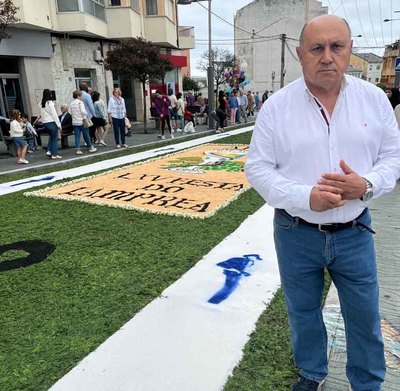 Arbo promociona su Fiesta de la Lamprea en Burela a travs de las alfombras florales
