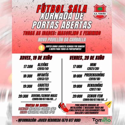 El nuevo pabelln de A Carballa acoger las primeras jornadas de ftbol sala de AD Tomio