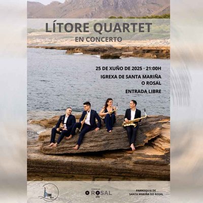 El cuarteto de saxofones Ltore Quartet acta el 25 de junio en la iglesia de Santa Maria de O Rosal