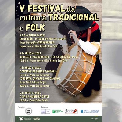Folclore, gaitas y muieiras: Tui celebra el V Festival da Cultura Tradicional e Folk este fin de semana