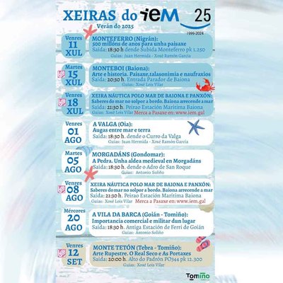 Todo listo para las Xeiras do IEM 2025: rutas culturales gratuitas por el Val Mior y Baixo Mio