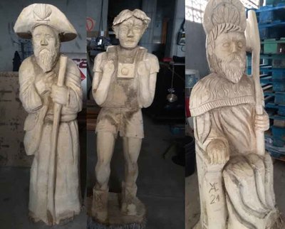 La Asociacin Vecial Alameda busca recuperar figuras de madera extraviadas destinadas al Camino de Santiago por la Costa