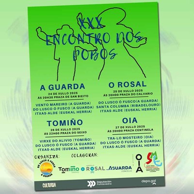 A Guarda acoge el XXX Encontro dos Pobos con msica y danzas tradicionales de Galicia y el Pas Vasco