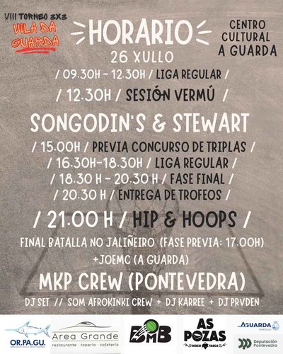 Deporte, msica y freestyle: as ser el VIII Torneo 3x3 Vila da Guarda este sbado 26 de julio
