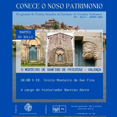Visita guiada al monasterio romnico de Sanfins en Valena este martes 29