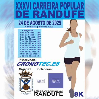 Randufe abre su XXXVII Semana Cultural con la XXXVI Carreira Popular y una agenda repleta de msica y ocio