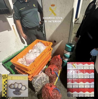 Control de la Guardia Civil en la A55 en Tui concluye con sanciones por pesca ilegal, contrabando y seguridad vial