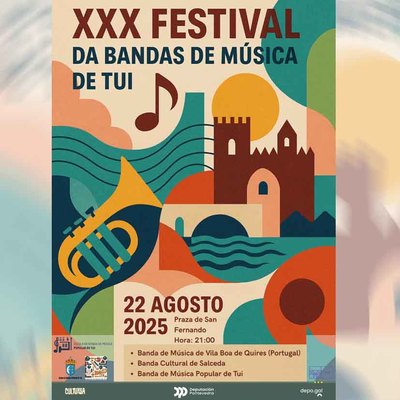 Tui celebra el XXX Festival de Bandas de Msica con agrupaciones de Portugal, Salceda y la Banda Popular tudense