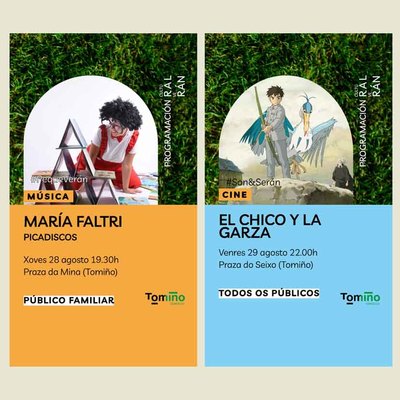 Mara Faltri y la pelcula O neno e a garza protagonizan el final de la programacin cultural de agosto en Tomio