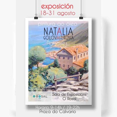 La artista Natalia Golovastikova presenta su primera exposicin en Galicia en O Rosal