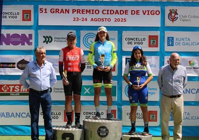 La ciclista colombiana del Team Oiense Women se impone en el Gran Premio Ciudad de Vigo