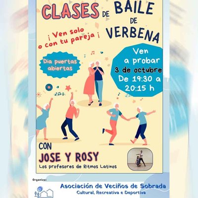 La Asociacin de Vecios de Sobrada ofrece puertas abiertas de baile de verbena el 3 de octubre